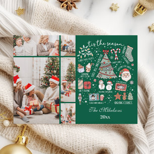 Es ist die Saison 5 Foto Retro Grün Weihnachten
