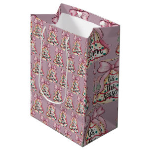 Es ist die Saison Coquette Schleife Mädchen Rosa W Mittlere Geschenktüte