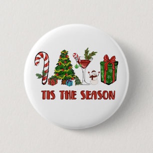Es ist die Saison Frohe Weihnachten Button