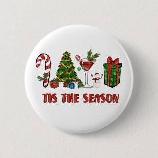 Es ist die Saison Frohe Weihnachten Button