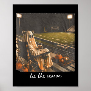 Es ist die Saison Fußball Herbst Halloween Waschbä Poster