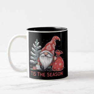 Es ist die Saison Gnom Weihnachten Urlaub Winter Zweifarbige Tasse