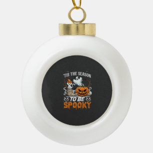 Es ist die Saison Grusel Halloween Kürbis Geist Keramik Kugel-Ornament