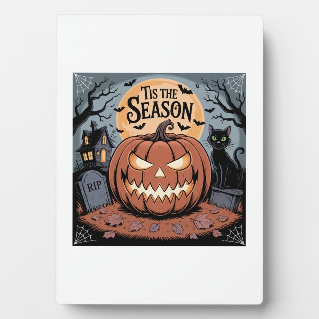 Es ist die Saison Halloween Fotoplatte (Vorderseite)
