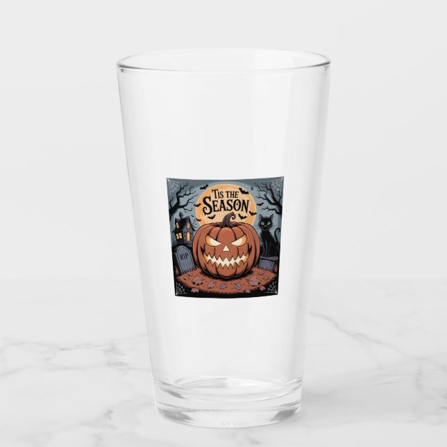 Es ist die Saison Halloween Glas (Vorderseite)