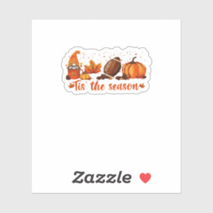 Es ist die Saison Herbst-Gnom-Fußball-Design Aufkleber