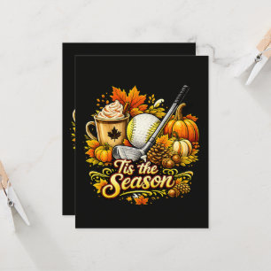 Es ist die Saison Herbst Golf Kürbis Gewürz Kaffee Einladung