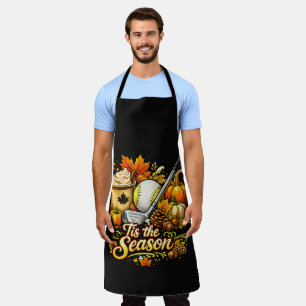 Es ist die Saison Herbst Golf Kürbis Gewürz Kaffee Schürze