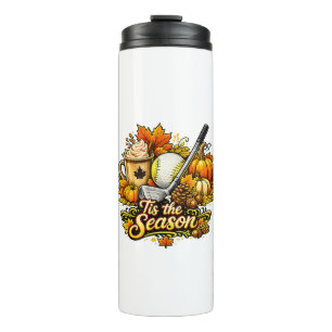 Es ist die Saison Herbst Golf Kürbis Gewürz Kaffee Thermosbecher