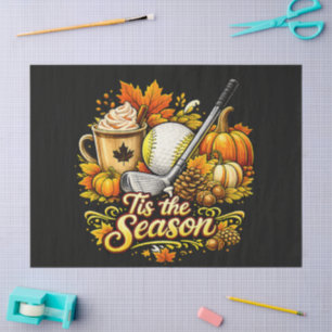 Es ist die Saison Herbst Golf Kürbisgewürz Kaffee Seidenpapier