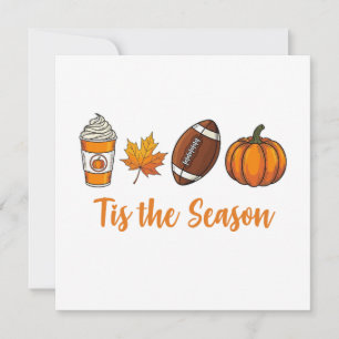 Es ist die Saison Herbstfußball Feiertagskarte