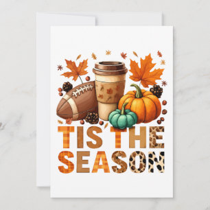 Es ist die Saison Herbstzeit mit Football und Kaff Einladung