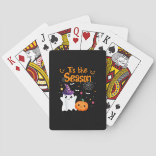 Es ist die Saison Kürbis Retro Groovy Vintage Hall Spielkarten