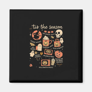 Es ist die Saison Kürbisblätter Herbst Halloween Magnet