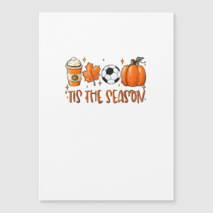 Es ist die Saison Leaf Latte Herbstfußball Magnetkarte