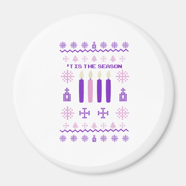 Es ist die Saison Pullover Weihnachten Xmas kathol Magnet (Vorne)