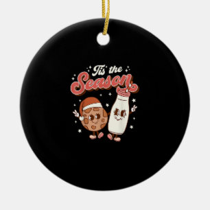 Es ist die Saison Retro 70er 80er Vintage Groovy S Keramik Ornament
