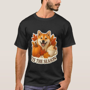Es ist die Saison Shiba Inu Hund Herbst Kürbis S T-Shirt