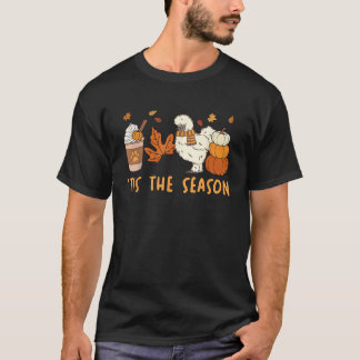 Es ist die Saison Silkie-Huhn-Mutter Herbst Kürbis T-Shirt