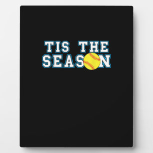 Es ist die Saison Softball-Trainer Kreative Casual Fotoplatte