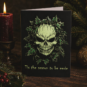 Es ist die Saison, um eine unheimliche Schädel-Got Feiertagskarte