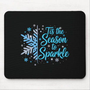 Es ist die Saison, um funkelnde Schneeflocken-Weih Mousepad