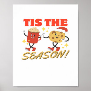 Es ist die Saison Weihnachten Retro-Figuren Poster