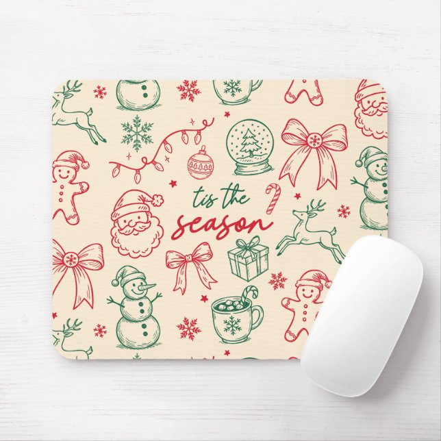 Es ist die Saison - Weihnachts-Doodle Mousepad (Mit Mouse)