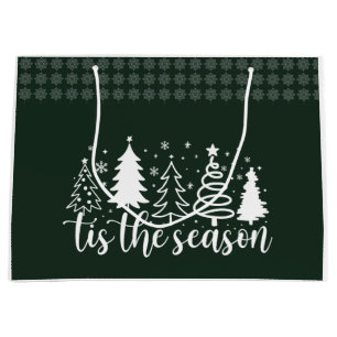 Es ist die Saison Weihnachtsbaum-Geschenktasche Große Geschenktüte