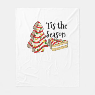 Es ist die Saison Weihnachtsbaum Vintage Weihnacht Fleecedecke