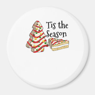 Es ist die Saison Weihnachtsbaum Vintage Weihnacht Magnet