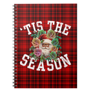 es ist die Saison Weihnachtsmann-Blume floral Urla Notizblock