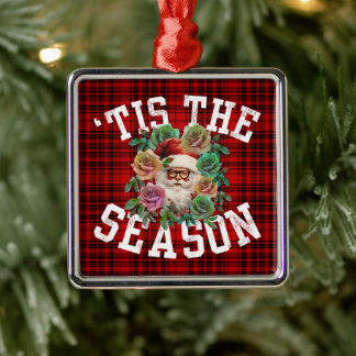 es ist die Saison Weihnachtsmann-Blume floral Urla Ornament Aus Metall