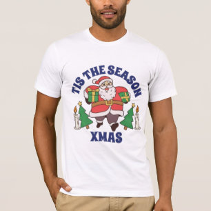 Es ist die Saison Weihnachtsmann T-Shirt Tanzend