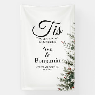Es ist die Saison Winter Weihnachts-Hochzeits-Schi Banner