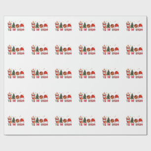 Es ist die Saison Xmas Weihnachtsbasketball Geschenkpapier
