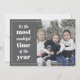 Es ist die schönste Zeit des Fotos Feiertagskarte