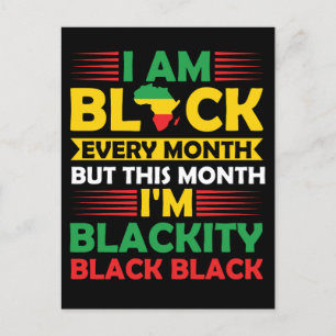Es ist die schwarze Geschichte für mich melanin br Feiertagspostkarte