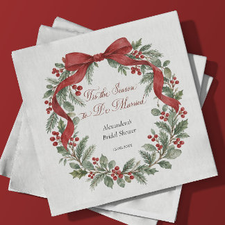 Es ist die Weihnachtszeit Hochzeitsbrause Serviette