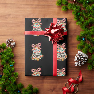 Es ist die Weihnachtszeit Weihnachtsglocke Xmas Fe Geschenkpapier