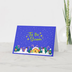 Es ist die Weihnachtszeit Zuckerstangen-Weihnachts Feiertagskarte