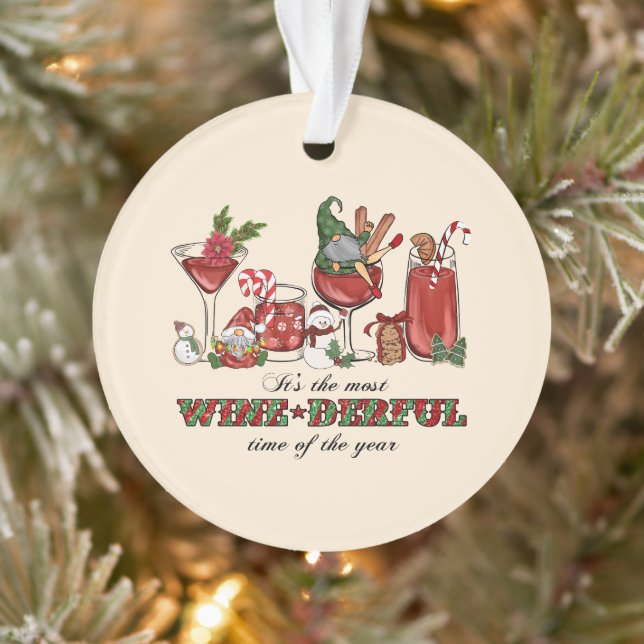 Es ist die wine-derful Zeit Ornament (Baum)