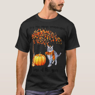 Es ist die wunderbarste Herbstzeit Katze Schal Pum T-Shirt