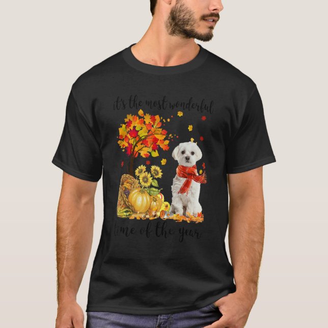 Es ist die wunderbarste Herbstzeit maltesischen Pu T-Shirt (Vorderseite)