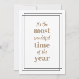 Es ist die wunderbarste Zeit des Jahres Feiertagskarte