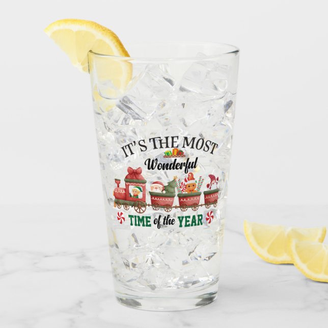 Es ist die wunderbarste Zeit des Jahres Glas (Vorderseite Ice)