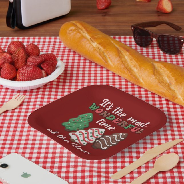 Es ist die wunderbarste Zeit des Jahres Keks Pappteller (Picknick)