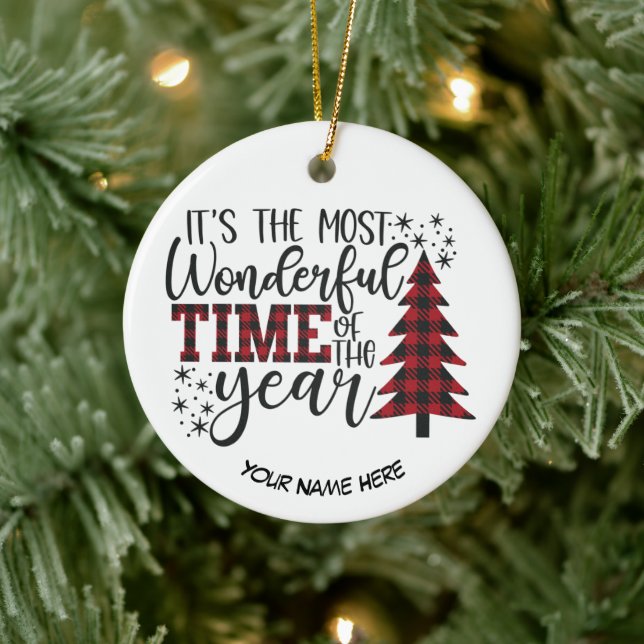 Es ist die wunderbarste Zeit des Jahres Keramik Ornament (Baum)