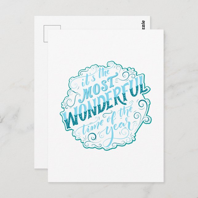 Es ist die wunderbarste Zeit des Jahres Postkarte (Vorne/Hinten)