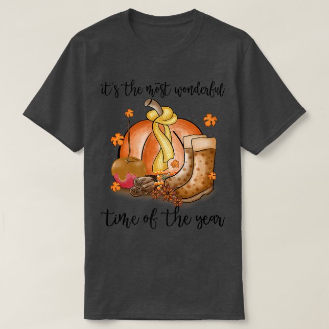 Es ist die wunderbarste Zeit des Jahres Pumpkin Au T-Shirt (Design vorne)
